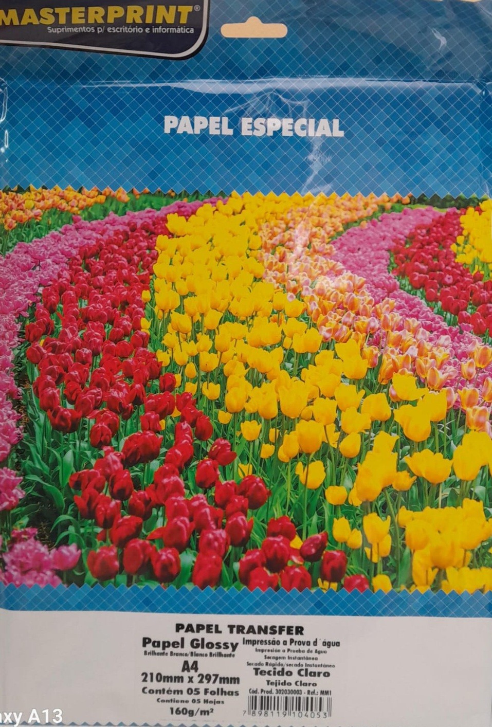 PAPEL TRANSFER TECIDO CLARO 160G/M² A4 - 05 FLS