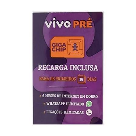 CHIP VIVO COM RECARGA