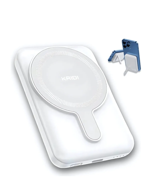 Carregador Portátil Magnético Kaidi 5000mAh Wireless Branco KNC-8885