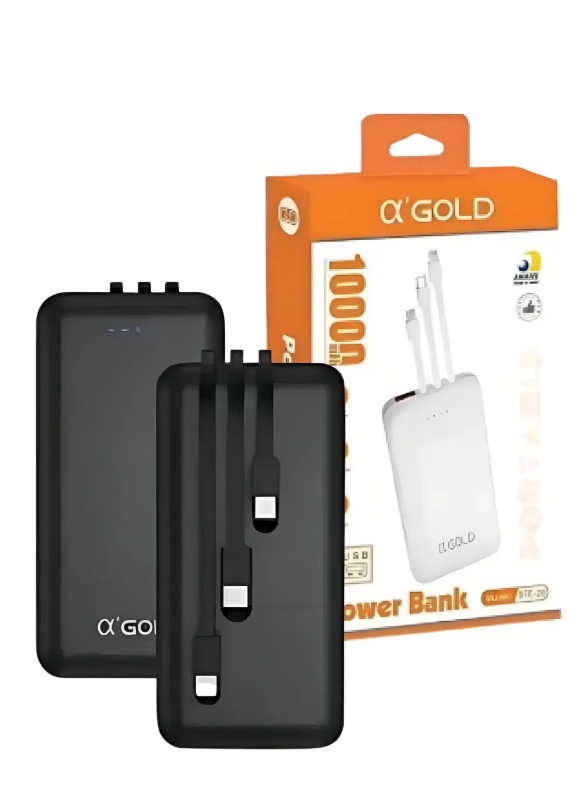 Carregador Portátil 10.000mah Adaptador 3 Entradas-Branco 078-20
