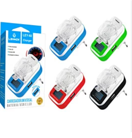 Carregador Universal para Baterias com Saída USB Lehmox - LEY-60