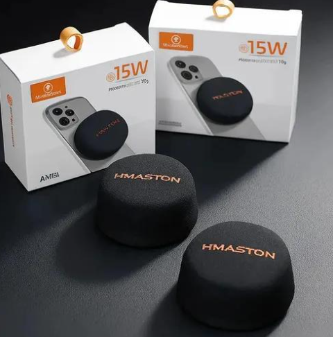 Caixa de Som Bluetooth Magnética H'Maston 15W AM55 Portátil TWS Indução Sem Fio Preto