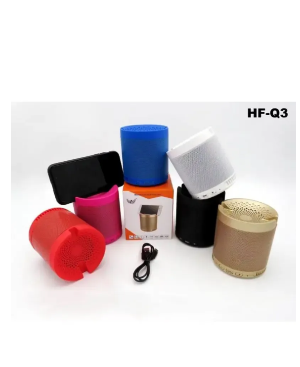 Caixinha De Som Bluetooth Portatil Q3 Mp3 Pen Drive Fm Cel Dourado Dc 5v