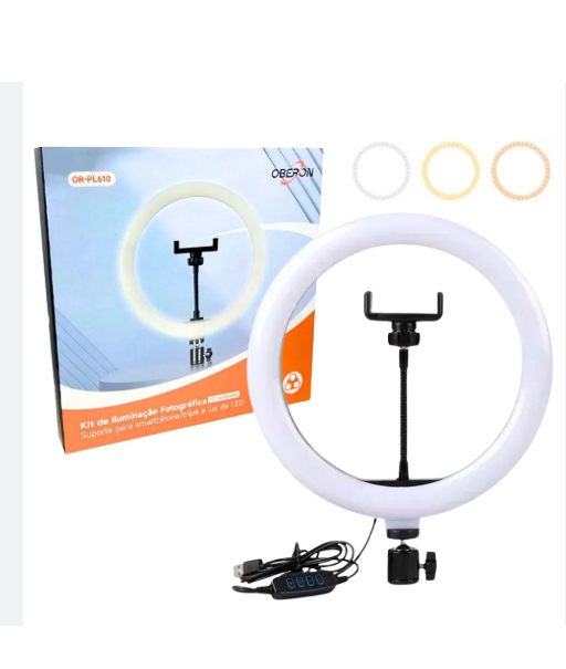 LED ILUMINADOR RING LIGHT TAMANHO DE 10,2 OBERON - OR-PL10
