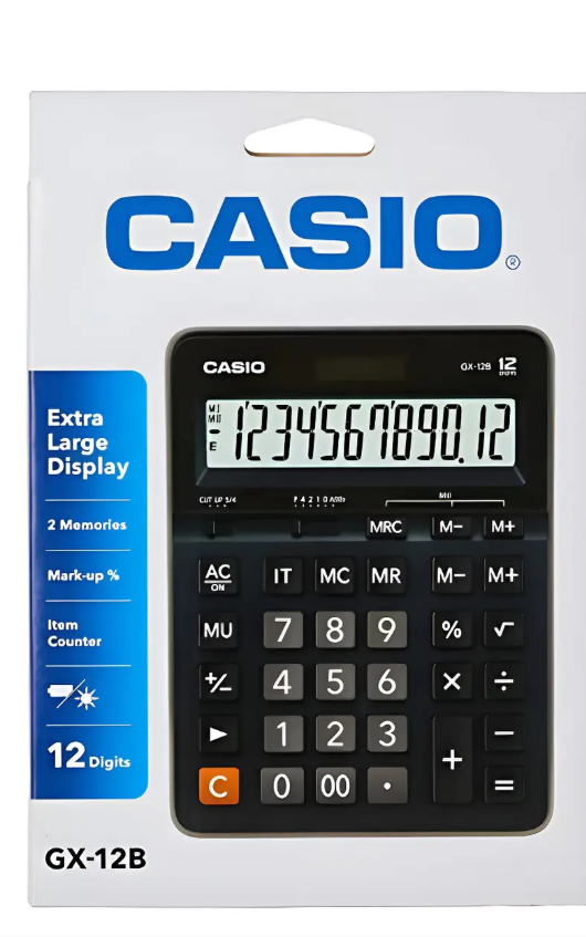 Calculadora De Mesa Casio 12 Dígitos - Dx-12b Preta Pret