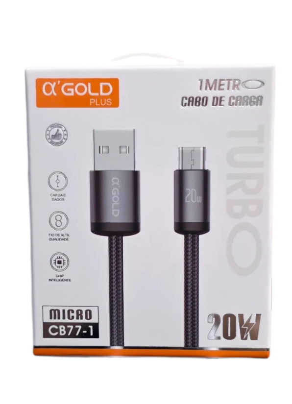 Cabo Carregador Turbo Iphone 20w 1m A'gold Cb77-3
