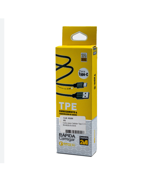 Cabo para Celular Tipo C 2m BM8630 B-MAX