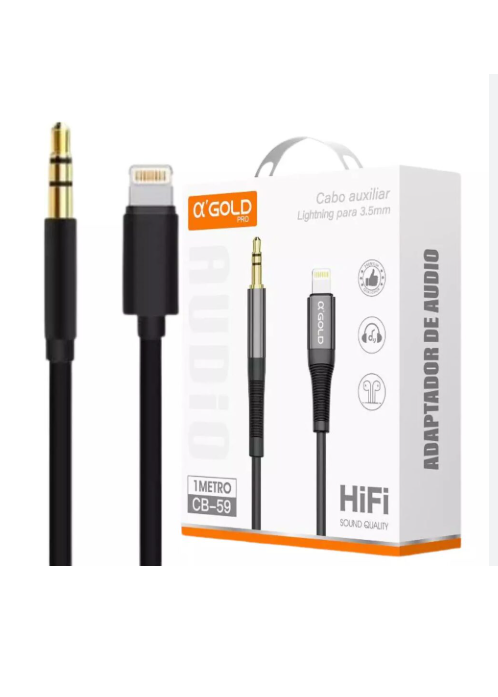 Cabo Auxiliar Lightning Para P2 CB59