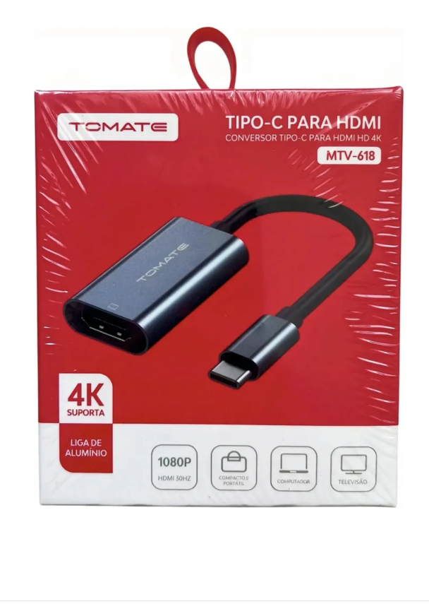 Conversor Tipo C Pra Hdmi Tomate Mtv-618