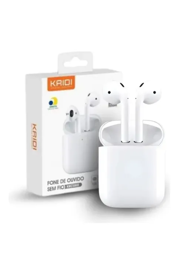 Fone De Ouvido Bluetooth Academia Branco Kaidi Knc5601