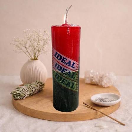 VELA DE 7 DIAS VERMELHA E PRETA
