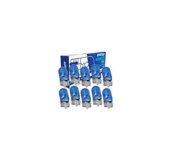 LÂMPADA COMUM T10 PINGÃO AZUL 12V 5W SHOCKLIGHT