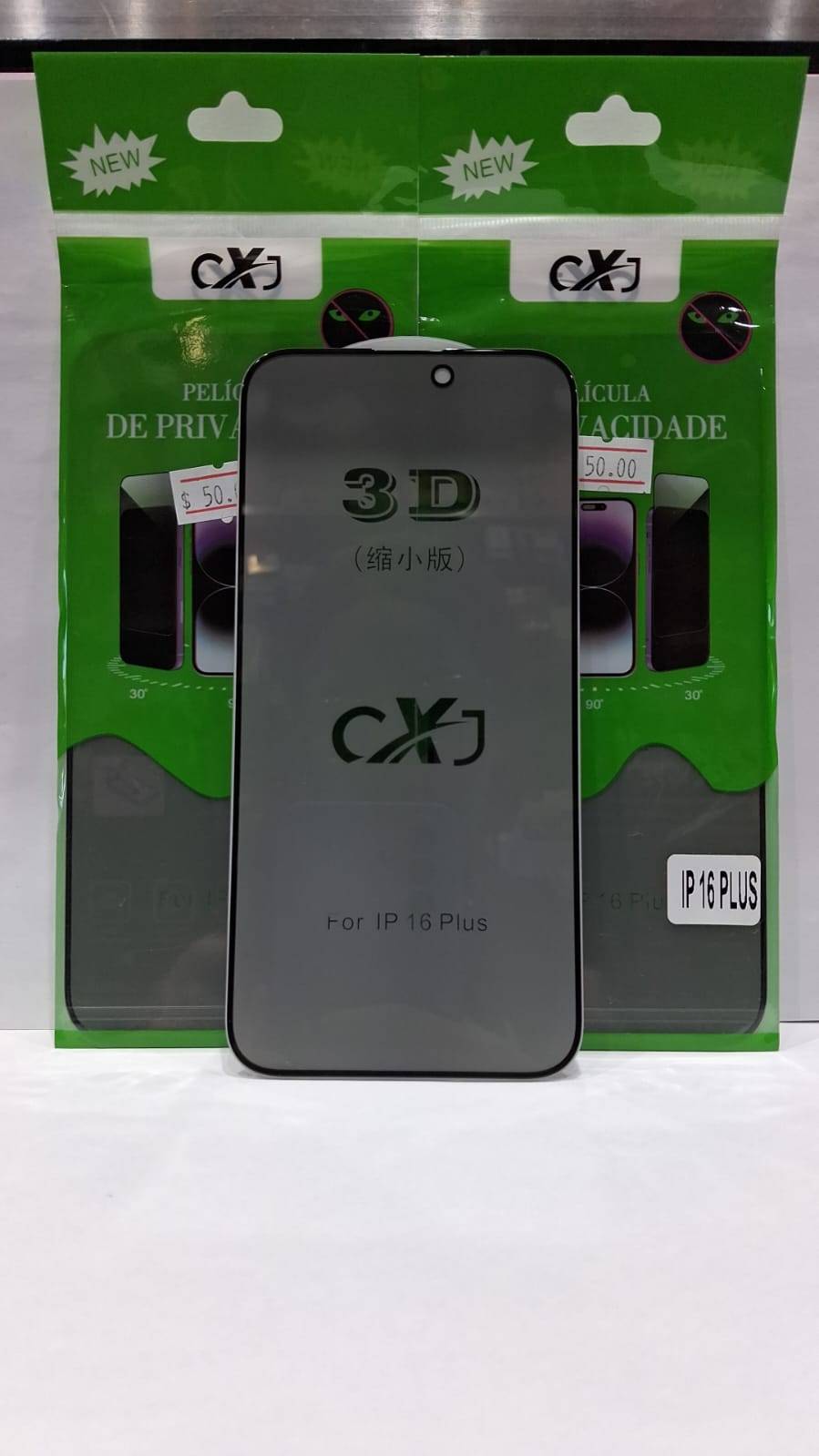 PELICULA 3D PRIVATIVA IPHONE 16 PLUS
