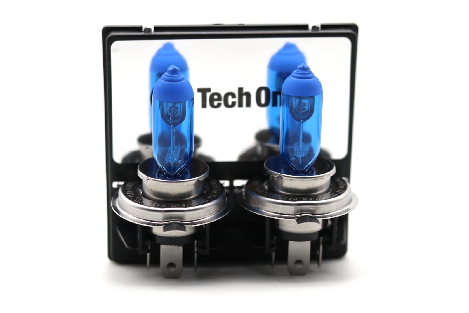 PAR DE LÂMPADAS SUPER BRANCAS H4 12V . 60/55W . P43T TECH ONE - 3042