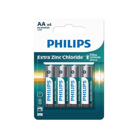 PILHA PHILIPS EXTRA ZINC AAx4