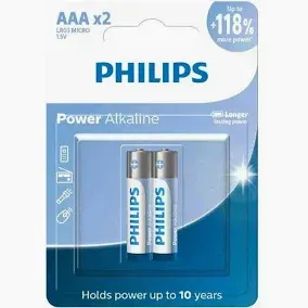 PILHA PHILIPS AAA2