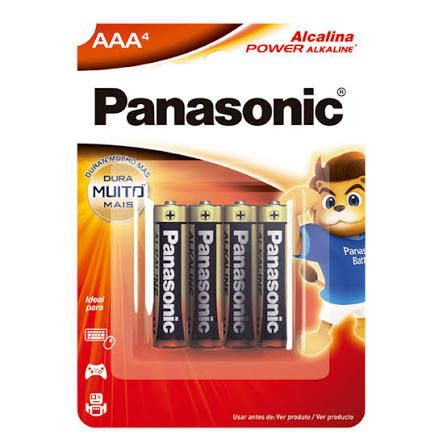 PILHA PANASONIC ALCALINA AAA4