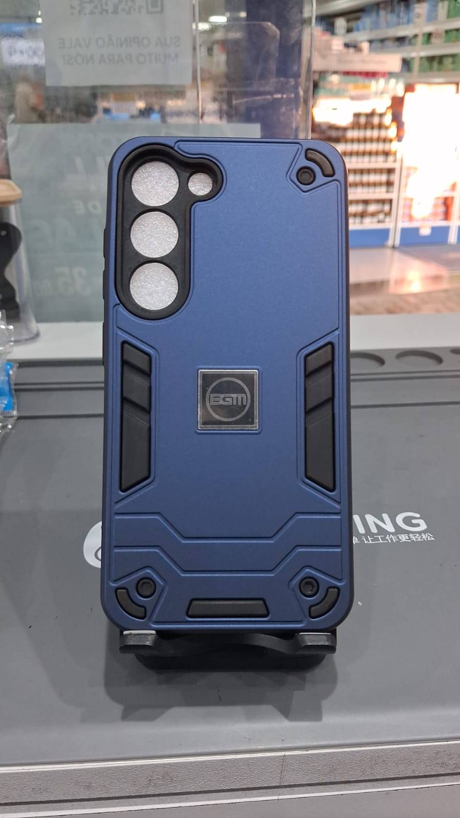 CAPA S22 ANTI IMPACTO PRETA AZUL