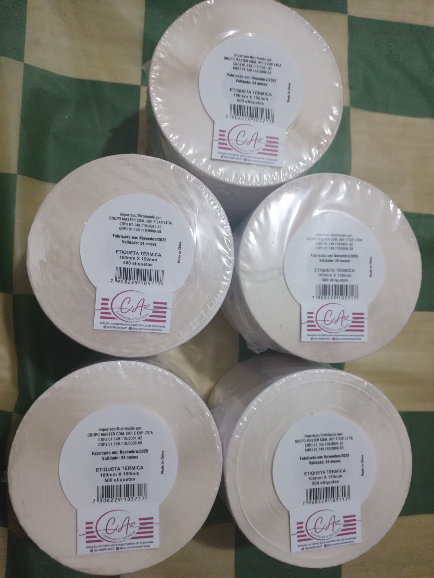 ETIQUETA TERMICA E-COMMERCE ZEBRA 10X15MM 500 ETIQUETAS