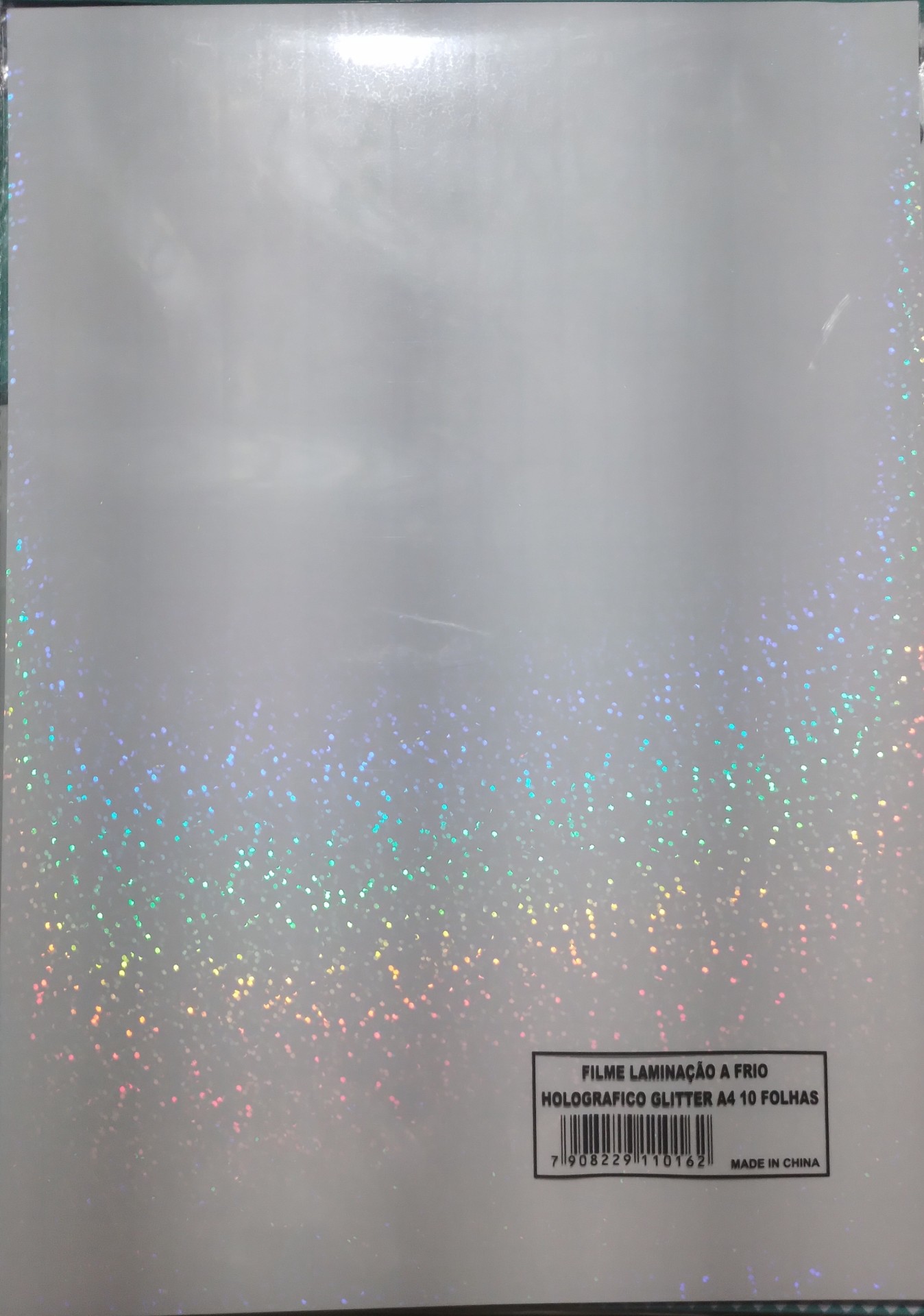 FILME LAMINACAO A FRIO HOLOGRAFICO GLITTER 160G/M² A4 10 FLS