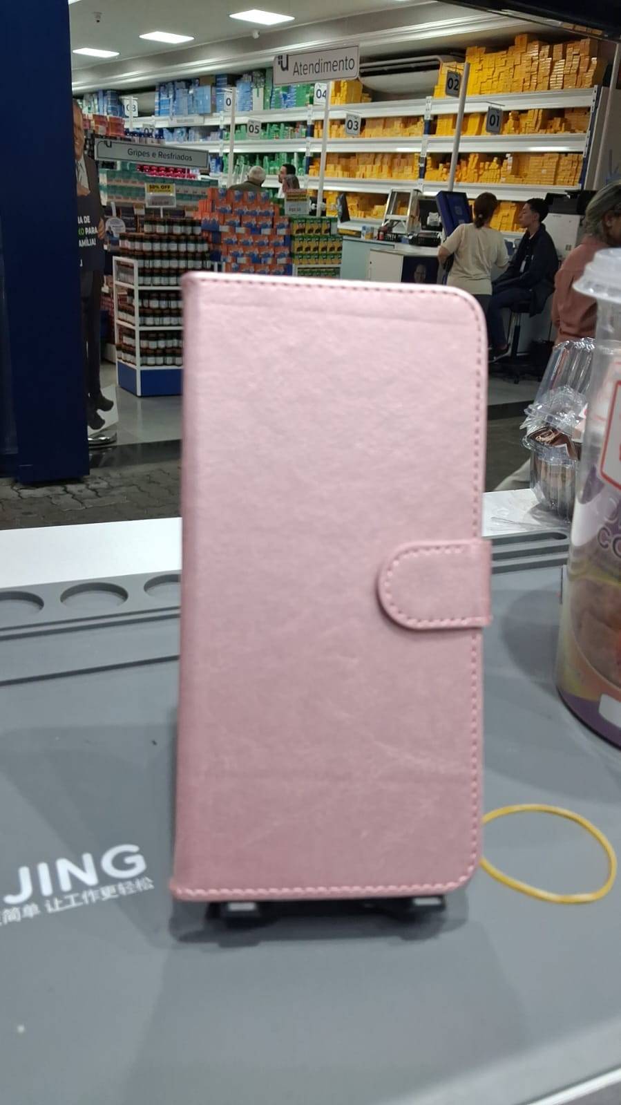 CAPA CARTEIRA G34 ROSA