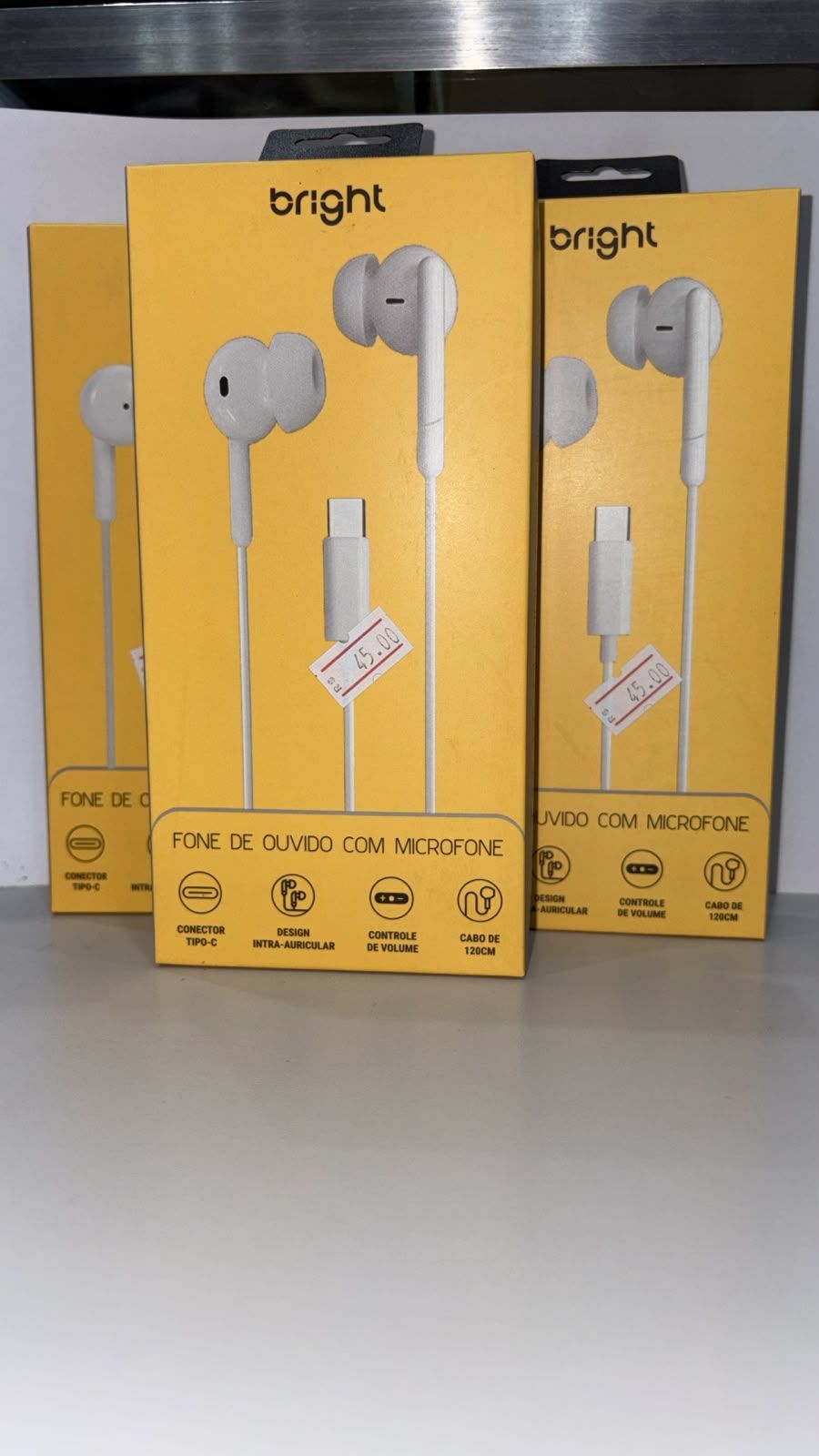 FONE DE OUVIDO COM MICROFONE COD FN592 BRIGTH