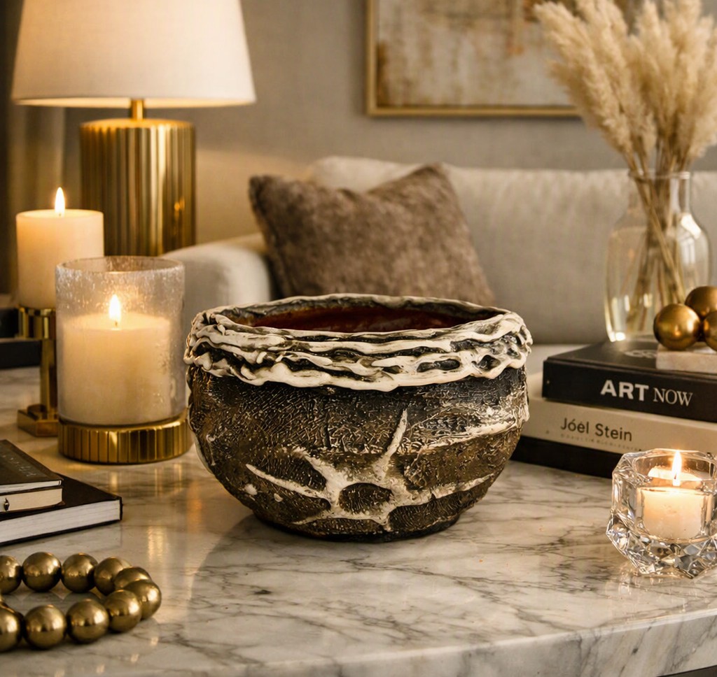 BOWLS DECORATIVO COM DESIGN EXCLUSIVO - 14x20,5x20,5