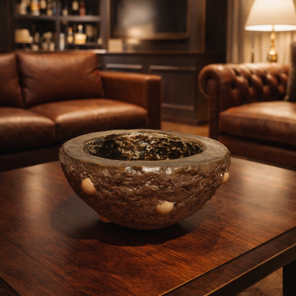 BOWLS DECORATIVO COM DESIGN EXCLUSIVO EM RELEVO 15X8