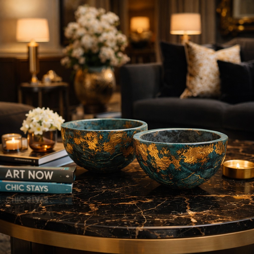 BOWLS DECORATIVO EM RELEVO DESIGN EXCLUSIVO E AUTORAL AZUL TURQUEZA  15,5X8,5