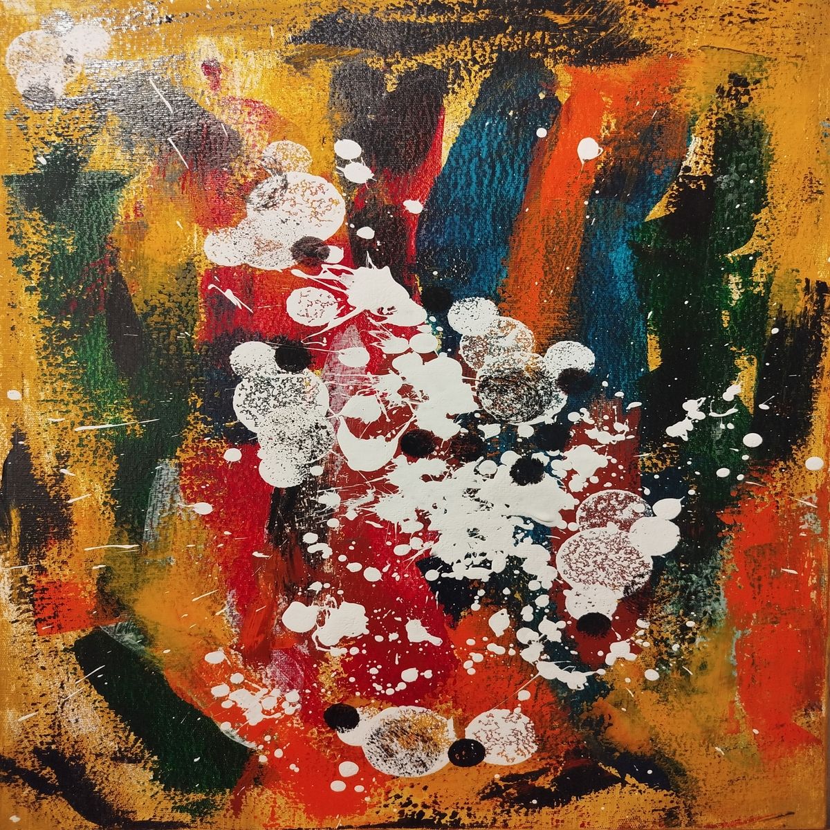 QUADRO  AUTORAL TELA SOBRE ACRÍLICO 35X45
