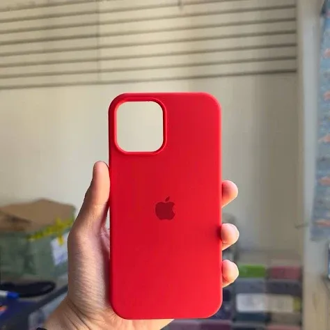 CAPA SILICONE CASE IPHONE VERMELHA 12/12 PRO