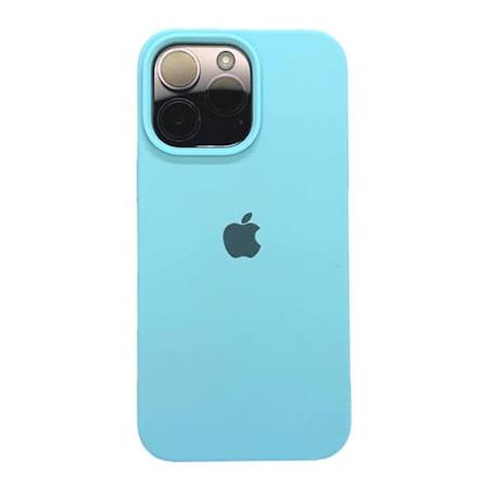 CAPA SILICONE CASE IPHONE 14 PRO MAX/PLUS AZUL CLARO