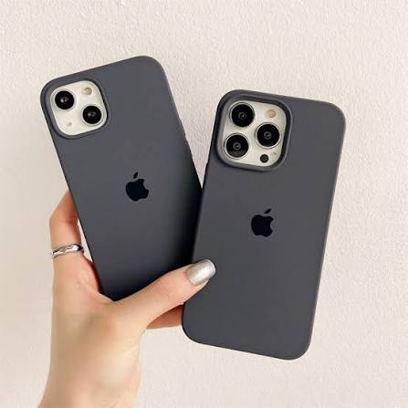 CAPA SILICONE CASE IPHONE 14 PRO MAX/PLUS CINZA ESVERDEADO