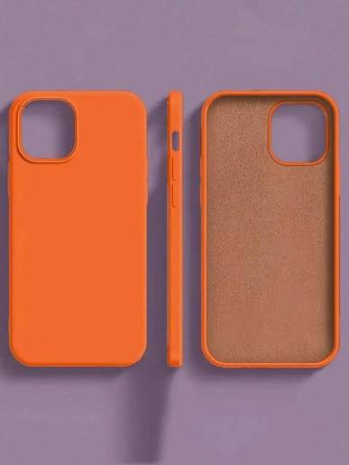 CAPA SILICONE CASE IPHONE 14 PRO MAX/PLUS LARANJA