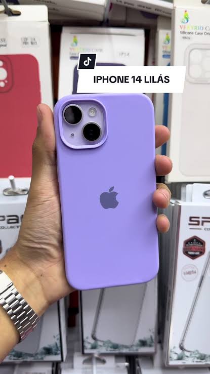 CAPA SILICONE CASE IPHONE 14 PRO MAX/PLUS LILAS