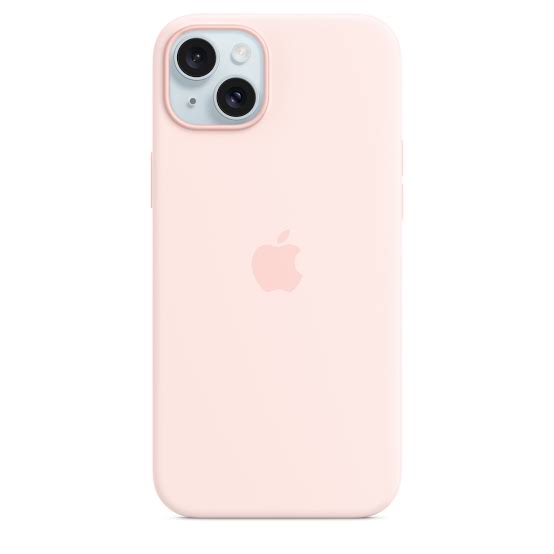 CAPA SILICONE CASE IPHONE 15 PLUS/PRO MAX ROSA CLARO