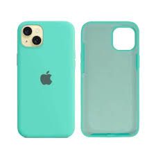 CAPA SILICONE CASE IPHONE 15 PRO MAX/PLUS VERDE AGUA