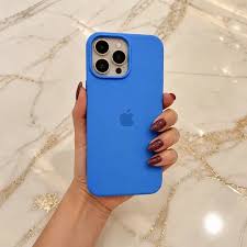 CAPA SILICONE CASE IPHONE 15 PRO MAX/PLUS AZUL