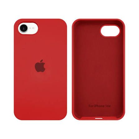 CAPA SILICONE CASE IPHONE 16E VERMELHA
