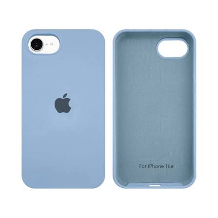CAPA SILICONE CASE IPHONE 16E AZUL BEBÊ