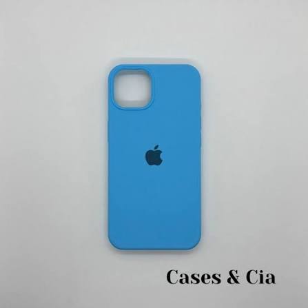 CAPA SILICONE CASE IPHONE 13 AZUL