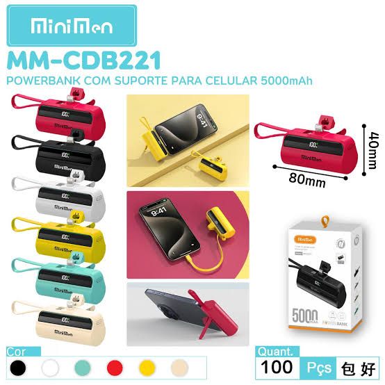 CARREGADOR MOVEL PORTATIL MM-CDB221