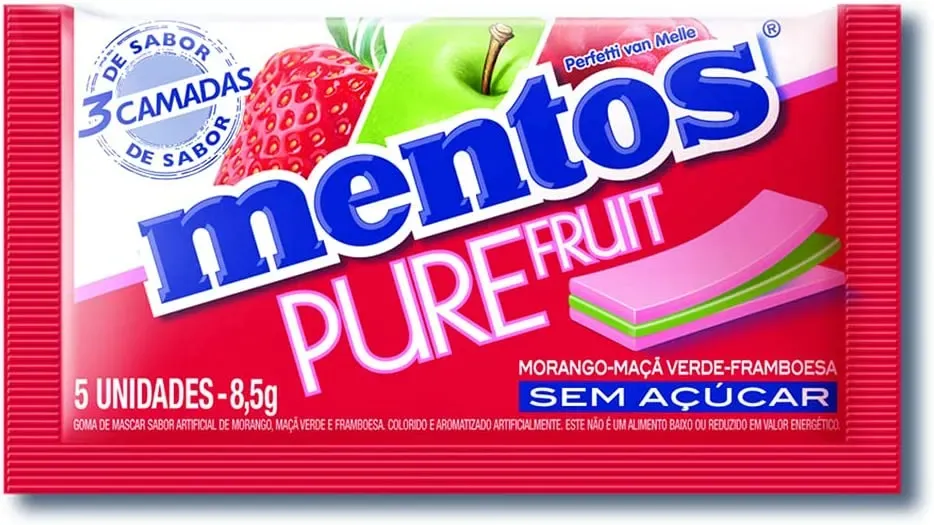 MENTOS PURE FRUIT SEM AÇUCAR